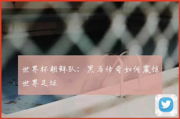 世界杯朝鲜队：黑马传奇如何震惊世界足坛
