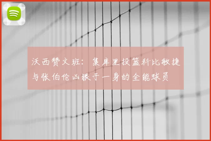 沃西赞文班：集库里投篮科比敏捷与张伯伦凶狠于一身的全能球员